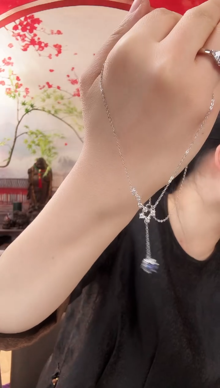 弱**沙主播定制链接 紫色项链