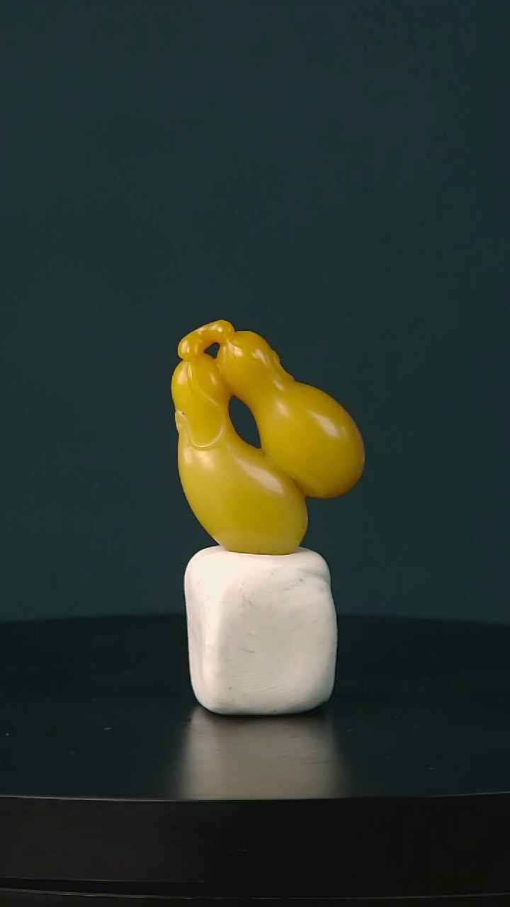 老挝石北部田黄丝瓜挂坠2.5*1.2*3.4