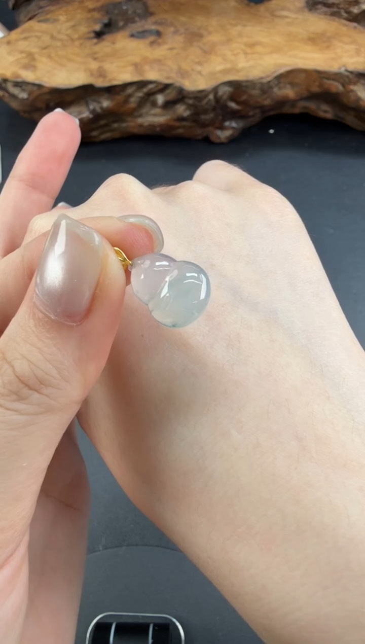吊坠(不含链)18K金镶嵌翡翠翡翠饰品-15