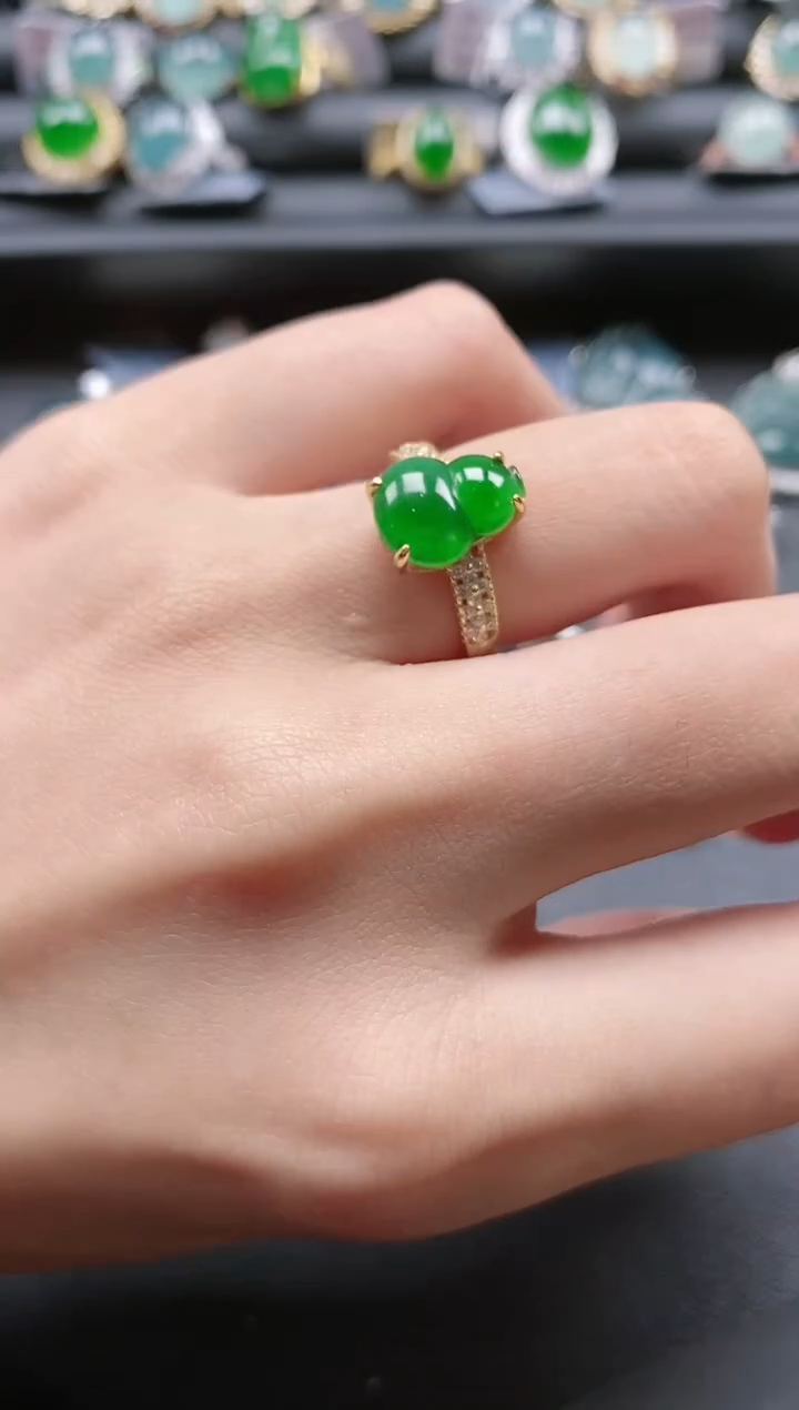 【闪购商品】翡翠戒指银S925镶嵌5151-5