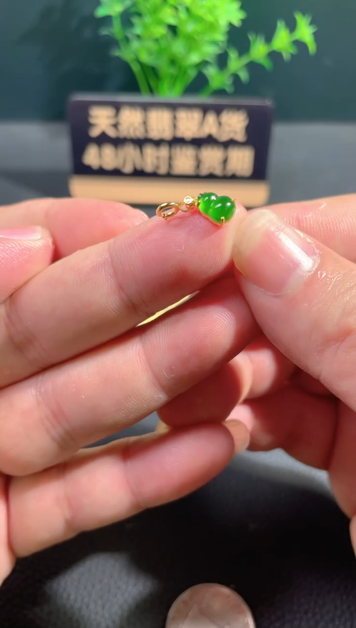 【闪购商品】翡翠颈饰18K金镶嵌翡翠