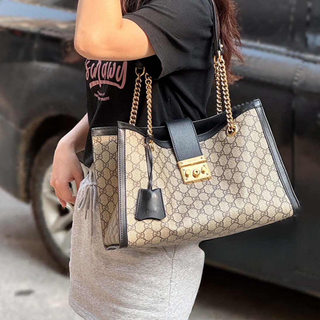 95新 GUCCI/古驰 古驰padlock中号 3455单肩包ch