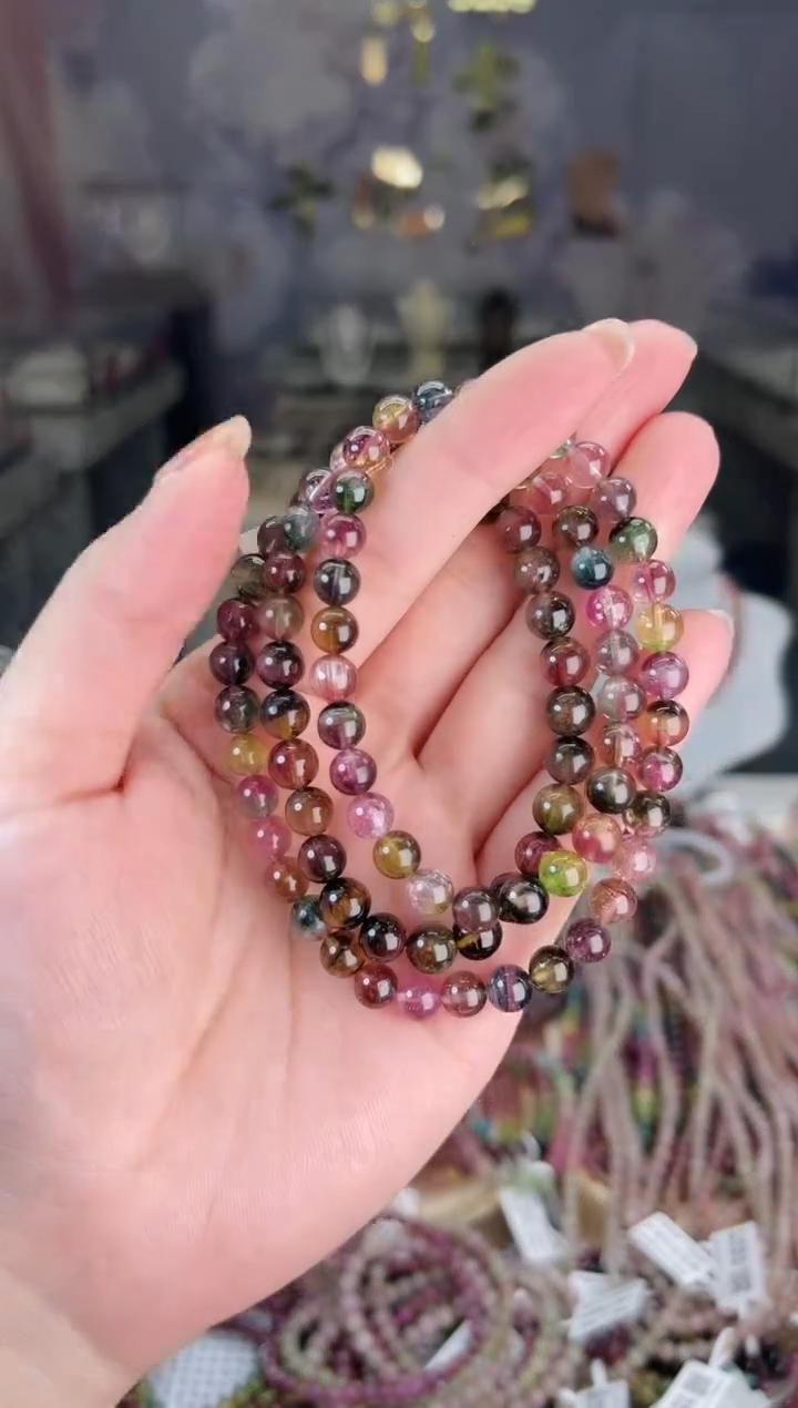 【闪购商品】碧玺/未镶嵌J6mm+碧玺多圈多样性发货