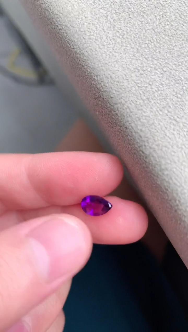 未镶嵌珠宝半成品紫晶裸石