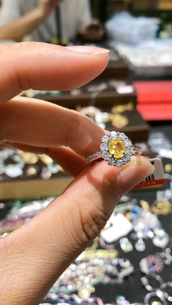 【闪购商品】蓝宝石戒指银S925镶嵌戒指