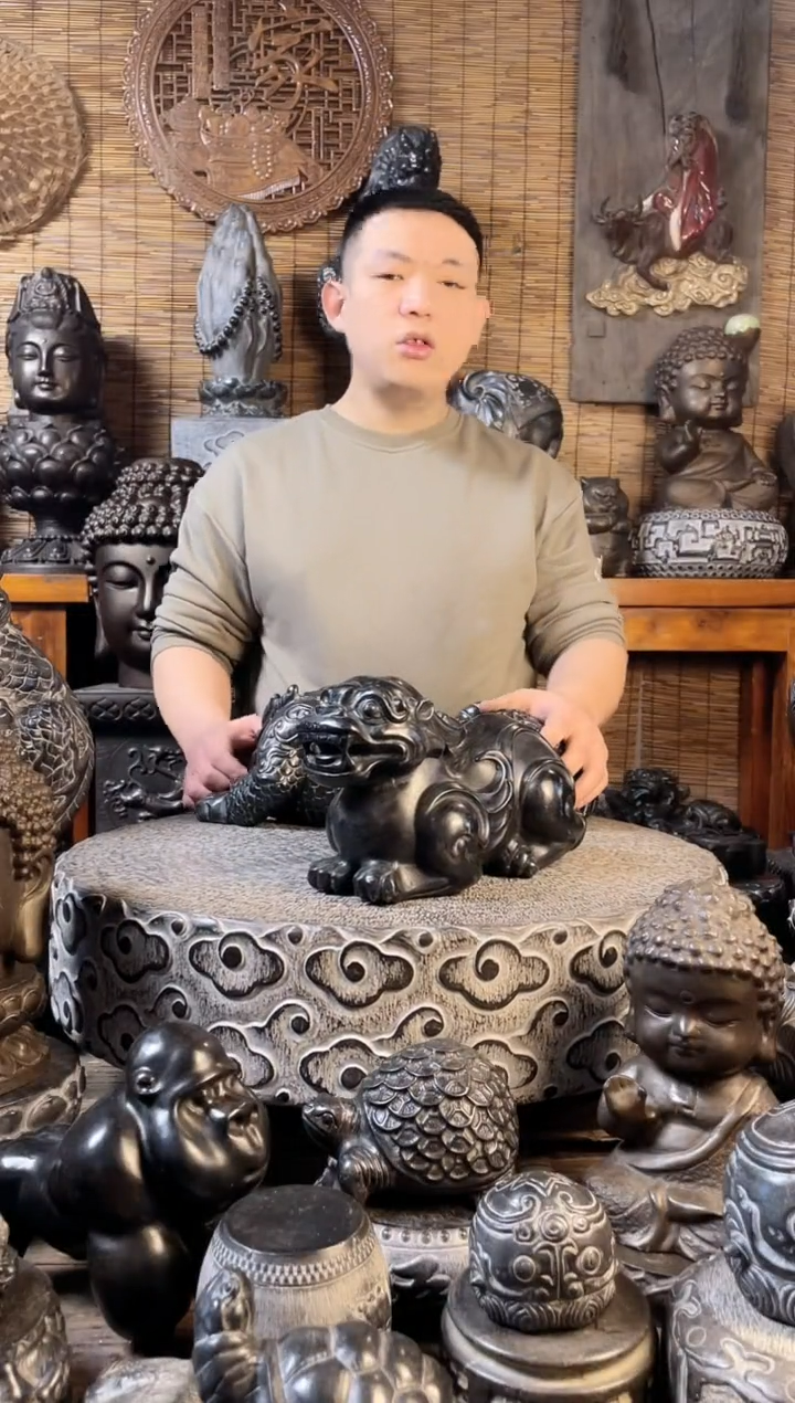 【闪购商品】30传统貔貅天然青石雕刻