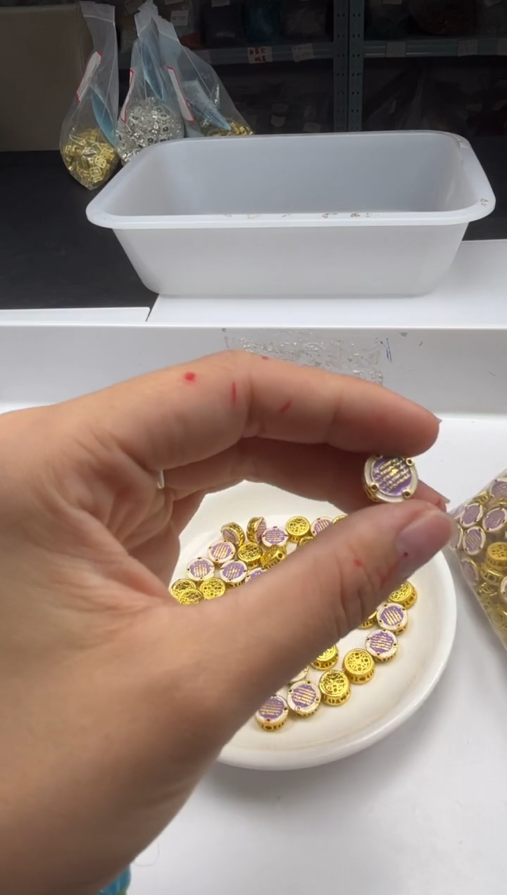 玛瑙/玉髓颈饰银S800镶嵌x1332五条背云紫隔珠*5颗