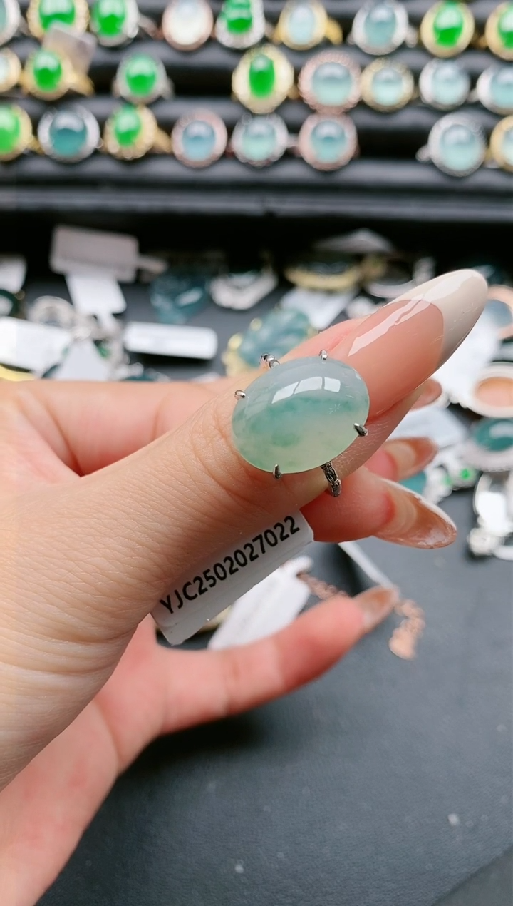 【闪购商品】翡翠戒指银S925镶嵌1111111