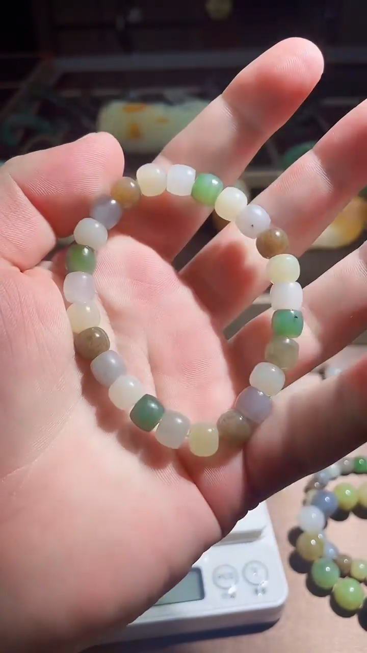 【闪购商品】和田玉手串未镶嵌和田玉 多宝手串