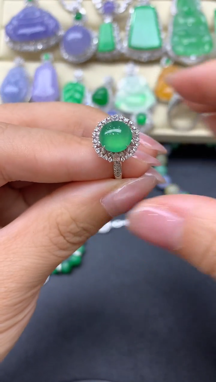 【闪购商品】翡翠戒指18K金镶嵌403-中国好珍宝