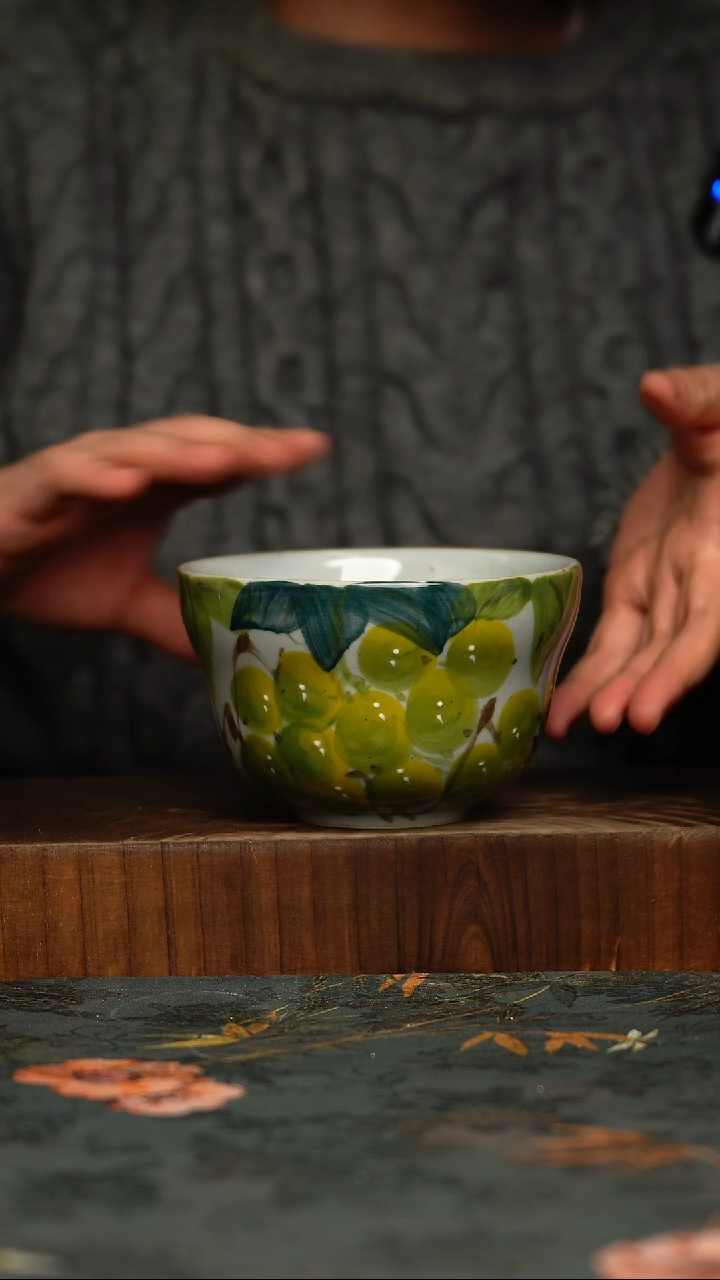 瓷片釉下彩手工手绘同款