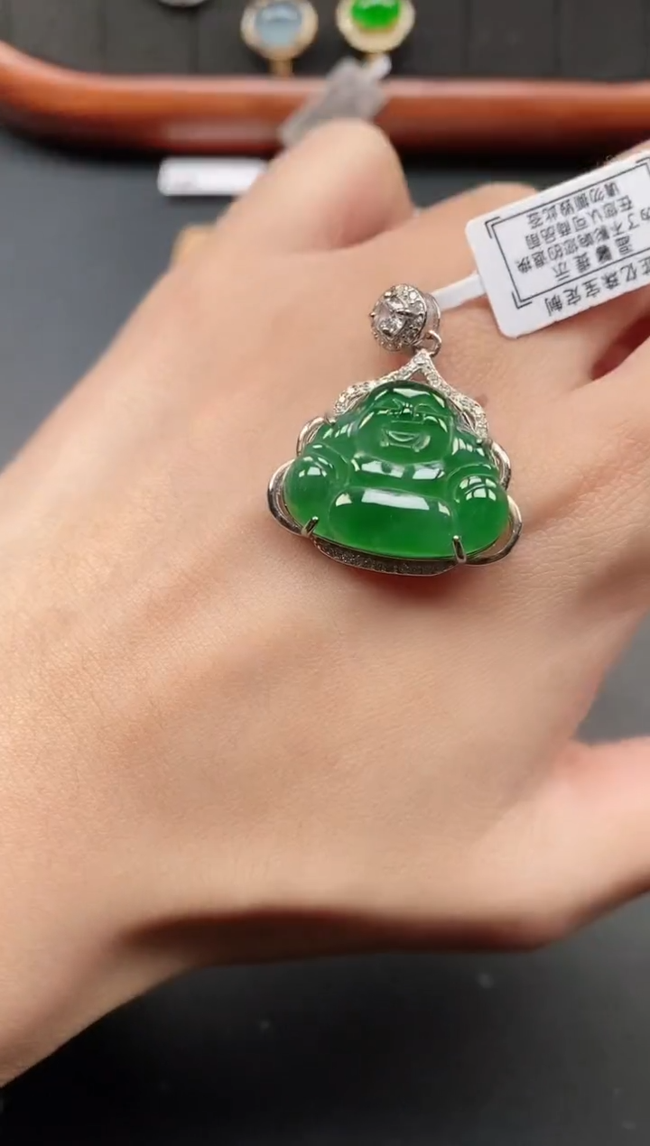 银S925镶嵌戒指翡翠1