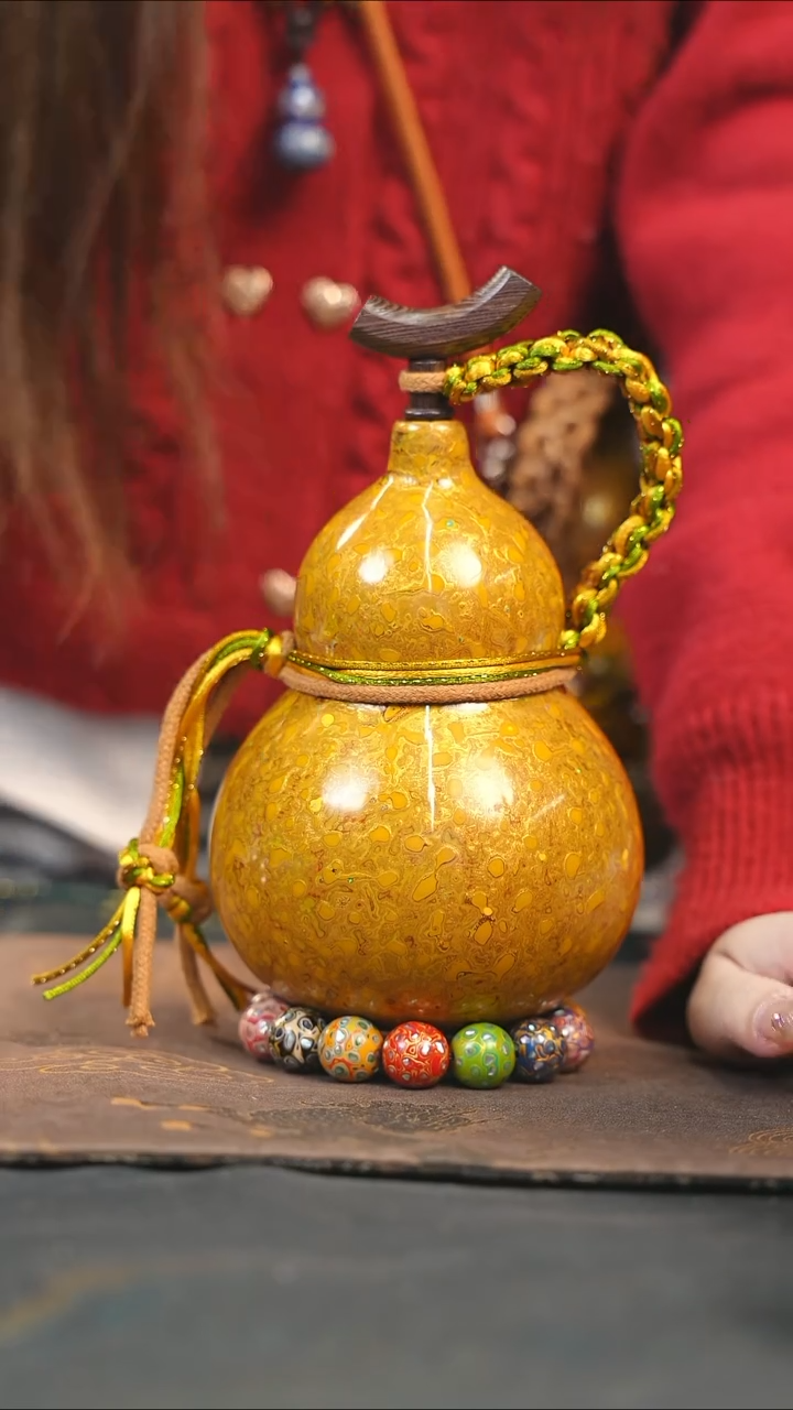 【闪购商品】WF154漆艺酒葫芦不包手串及旋转底座