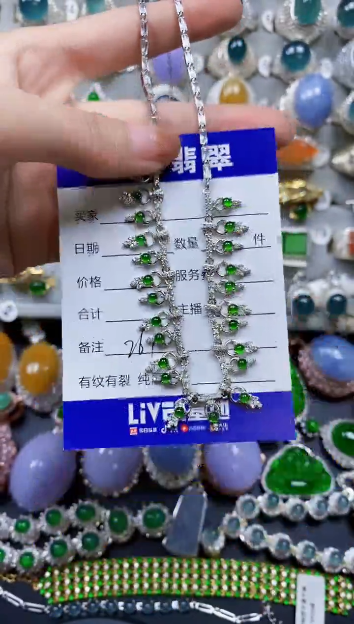 【闪购商品】翡翠颈饰银S925镶嵌0261