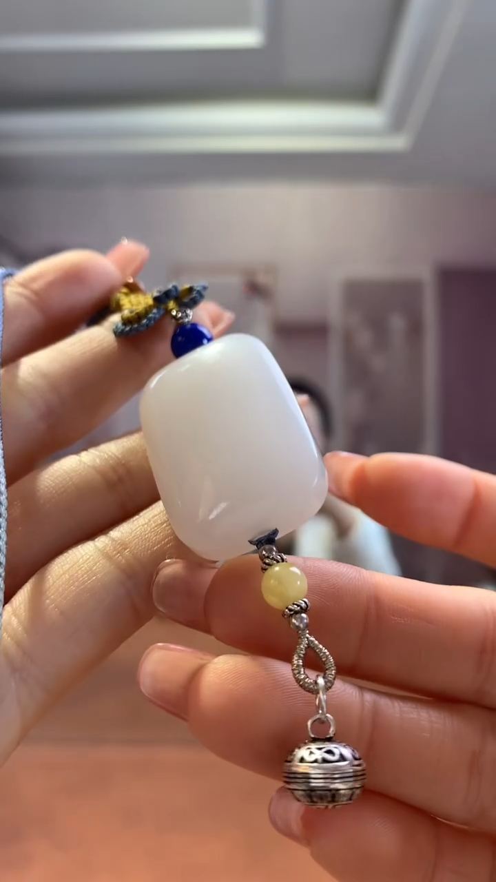 【闪购商品】和田玉挂件未镶嵌白玉无事牌