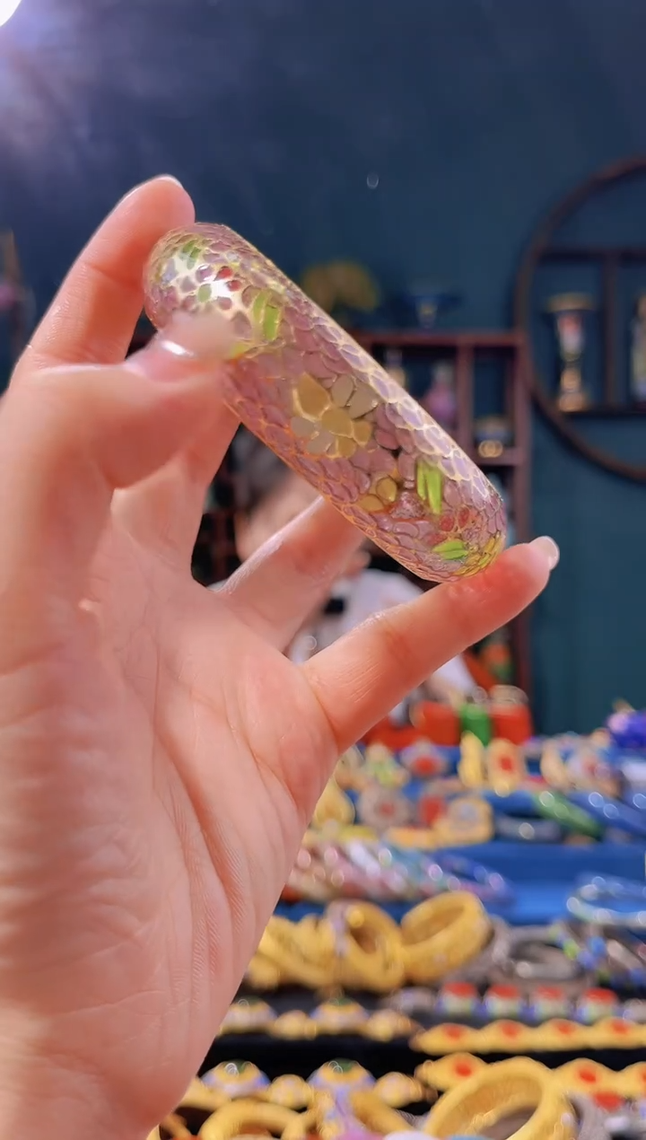 【闪购商品】脱胎手镯粉紫色圈口53-59