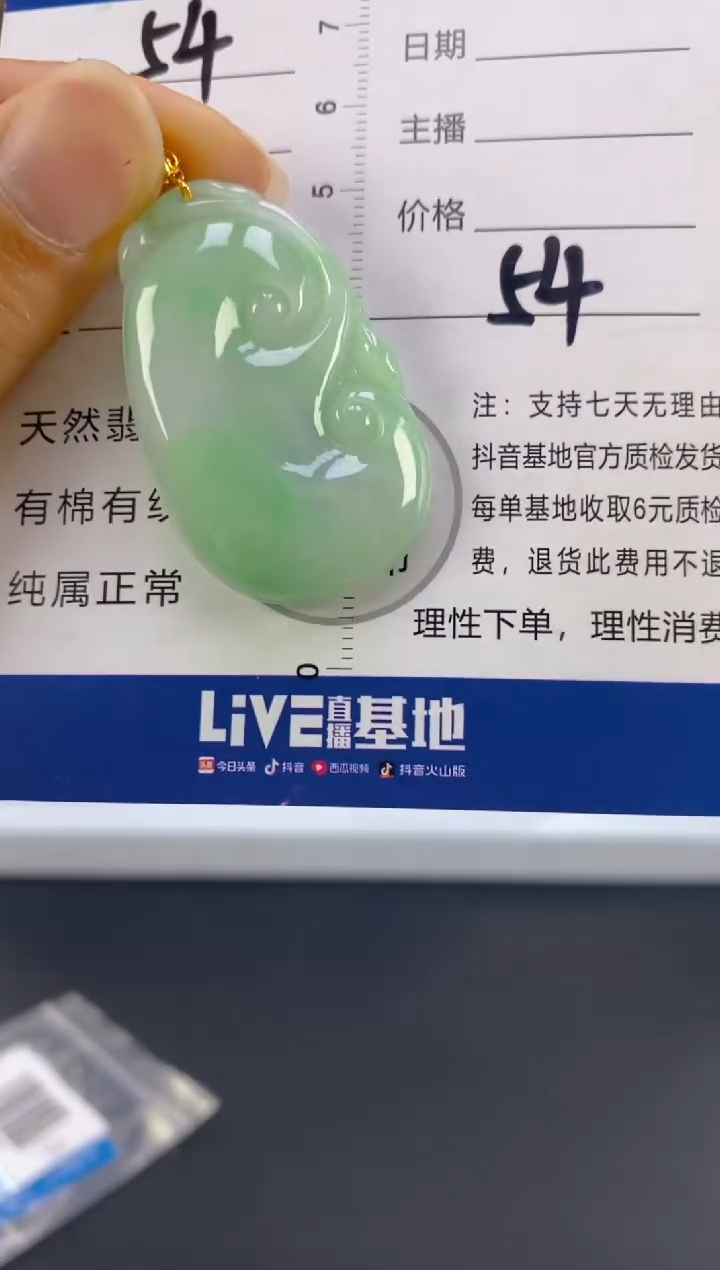 【闪购商品】翡翠颈饰18K金镶嵌天然A货翡翠