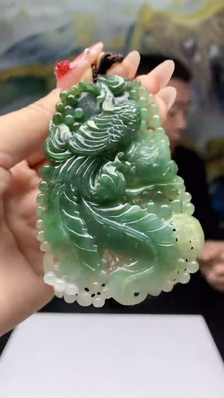 【闪购商品】定制翡翠未镶嵌1064ry-毛货挂件55