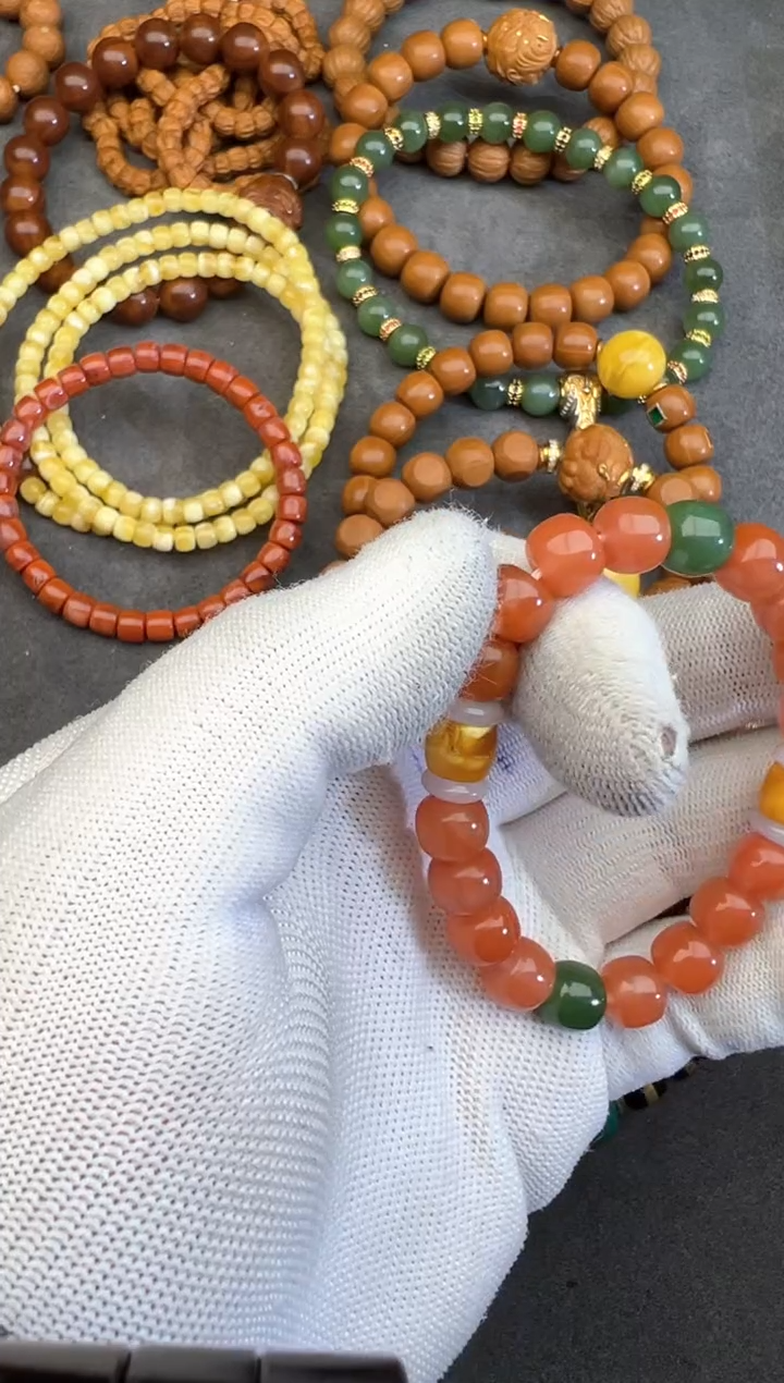 【闪购商品】南红玛瑙手链合金南红手串1