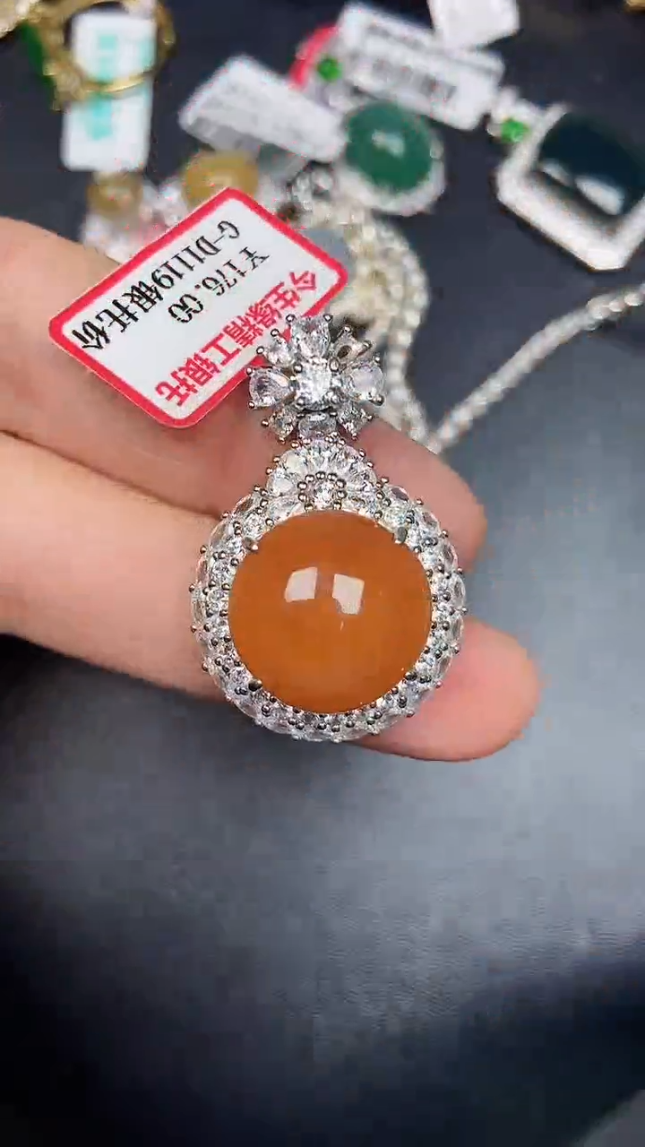 银S925镶嵌戒指翡翠2870