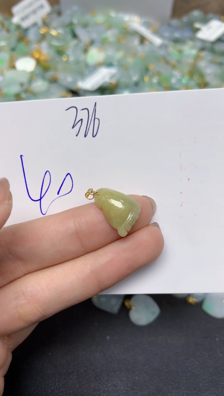 【闪购商品】翡翠颈饰18K金镶嵌 天然翡翠A货