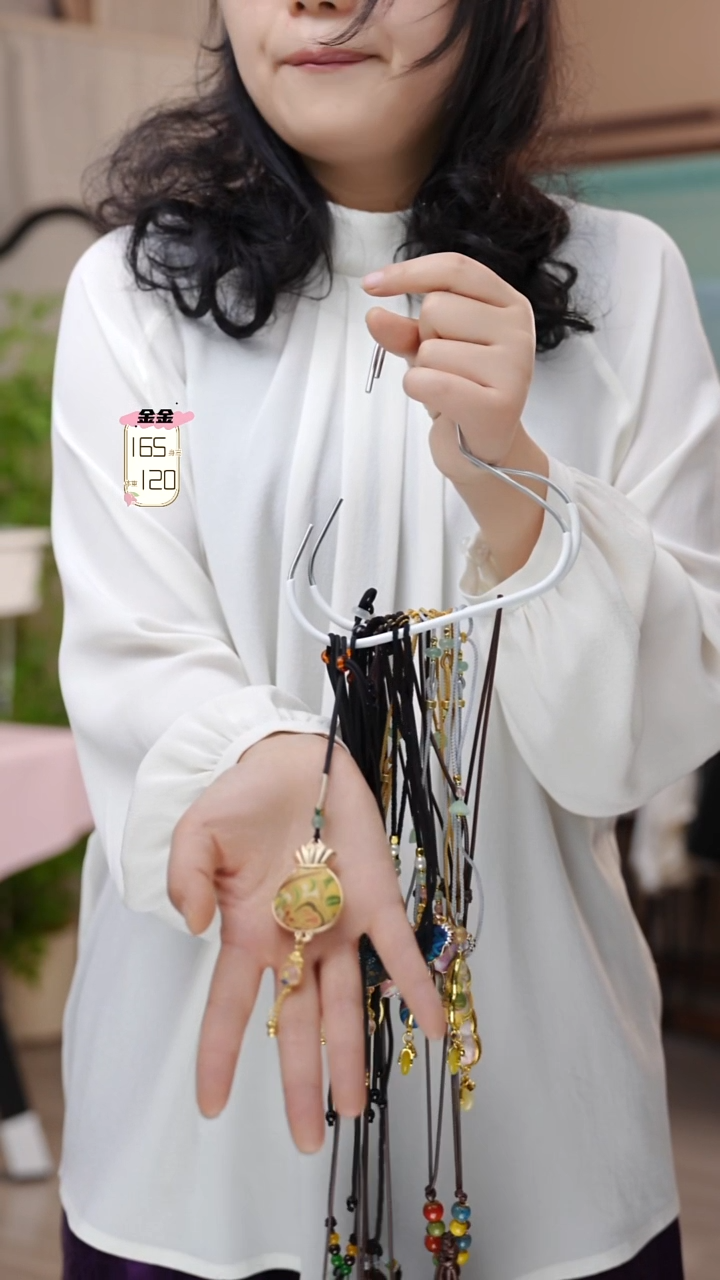 丝绸黄色钱袋子项链*1