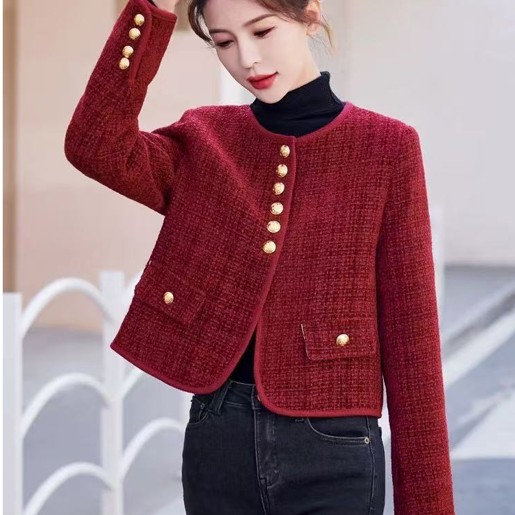 9128 新款女士时尚法式小香风外套 三楼