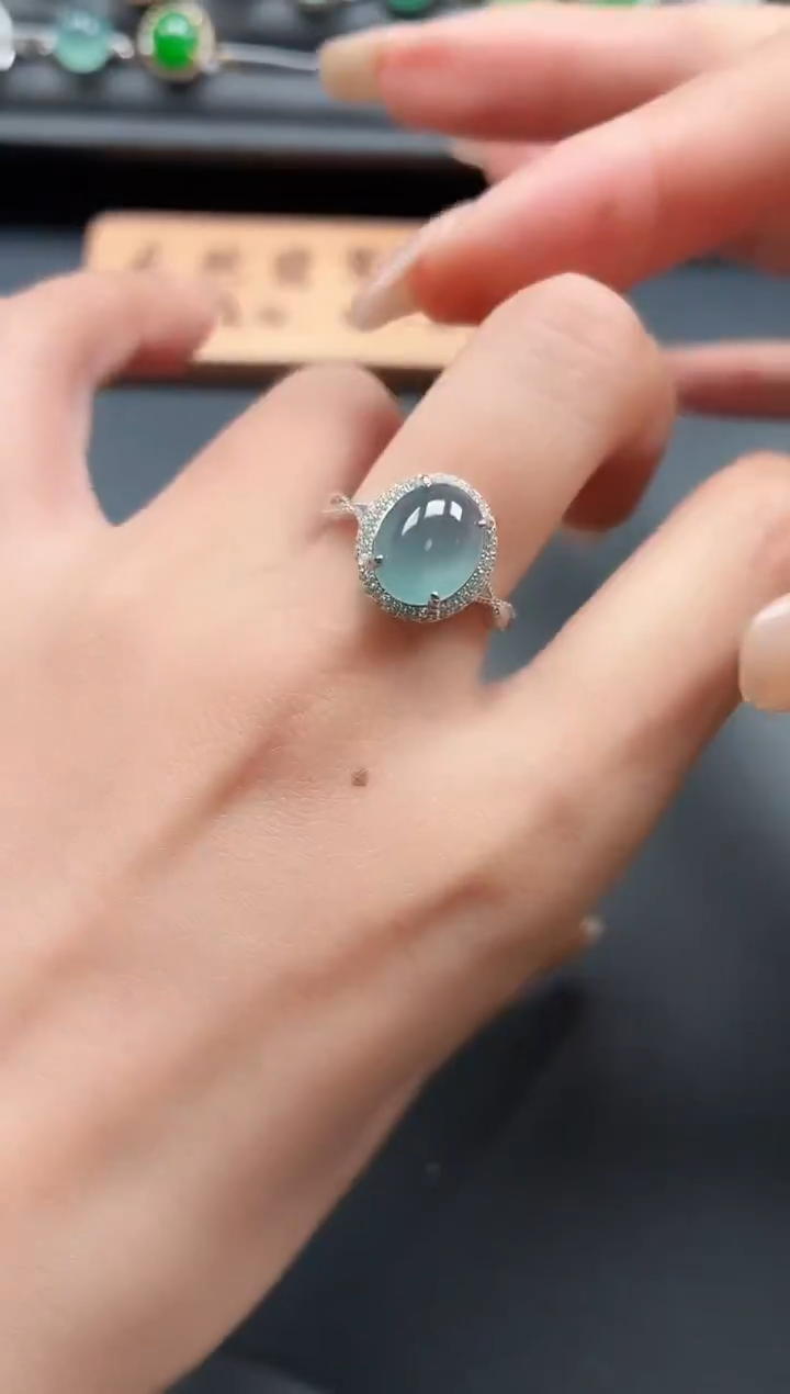 银S925镶嵌戒指翡翠1111