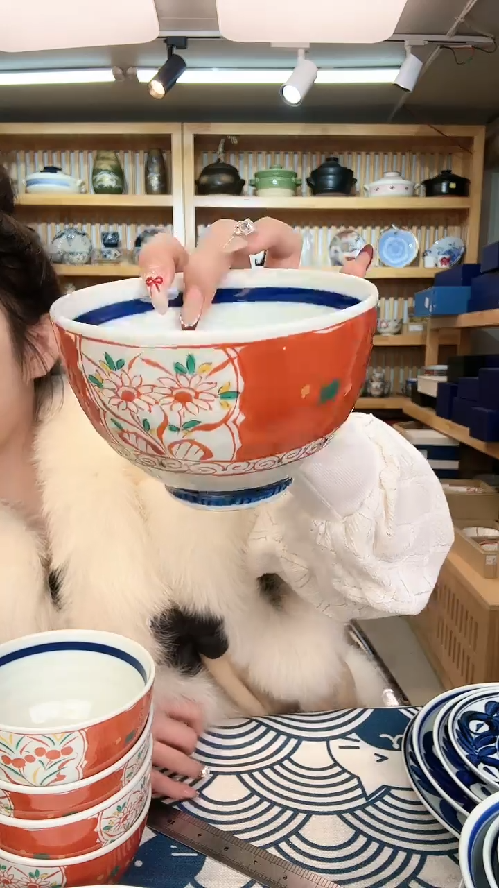 【闪购商品】盘波佐见献上锦12cm碗原装进口一个