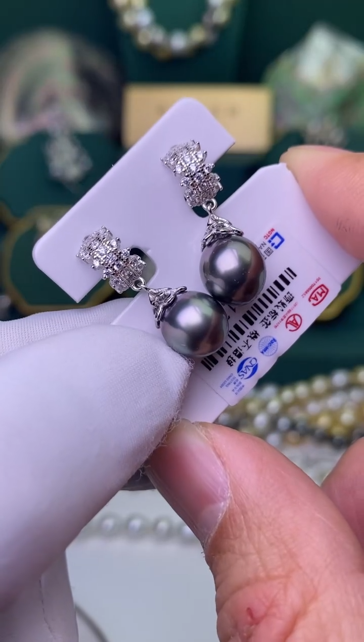 【闪购商品】海水珍珠耳饰银S925镶嵌1