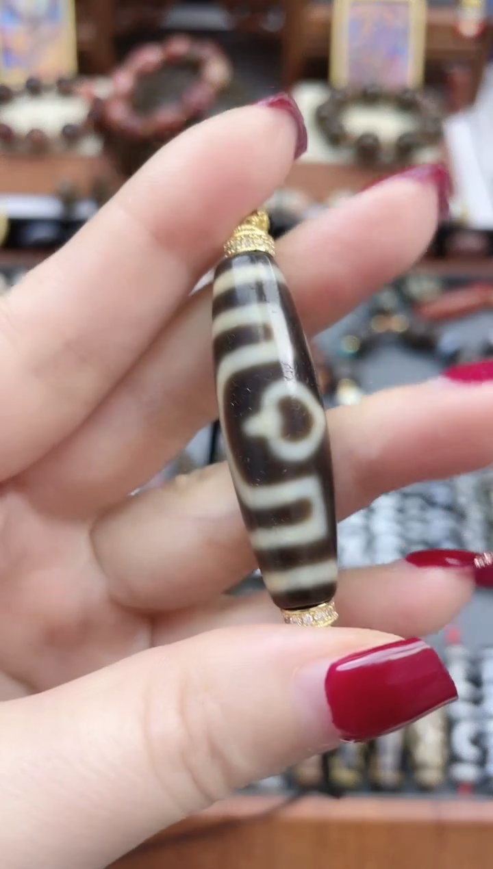 【闪购商品】玛瑙/玉髓珠珠未镶嵌佛心菩提三眼