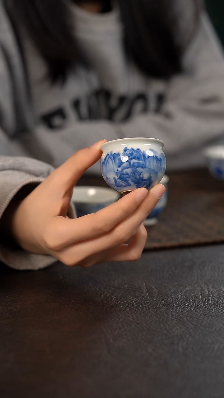 【闪购商品】杯聚澜堂山水小缸杯