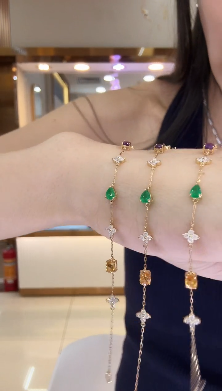 手链蓝宝石18K金镶嵌71649-2680011