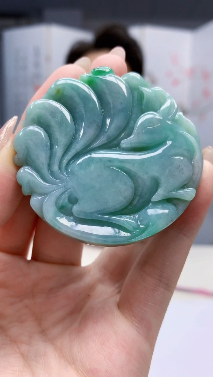 【闪购商品】定制翡翠未镶嵌1502jw-毛货挂件68