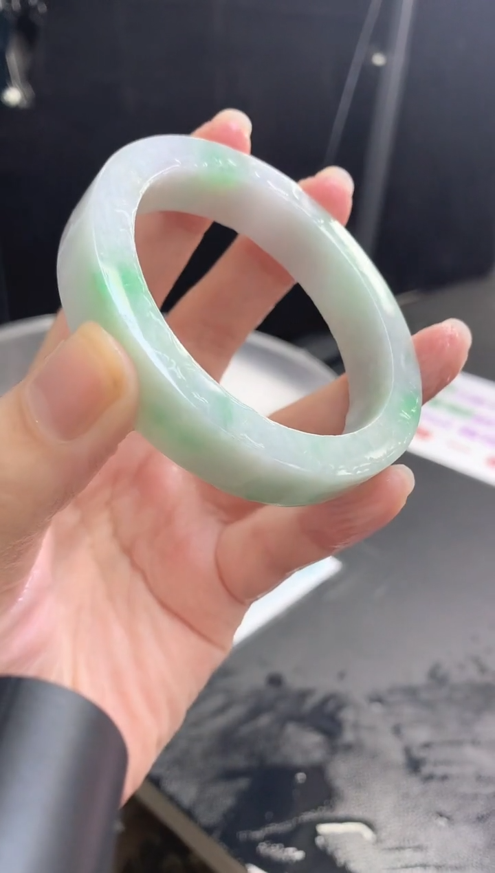 【闪购商品】定制翡翠手镯未镶嵌38  58-59正