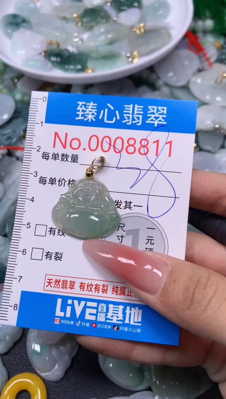 【闪购商品】翡翠颈饰未镶嵌含绳0008811