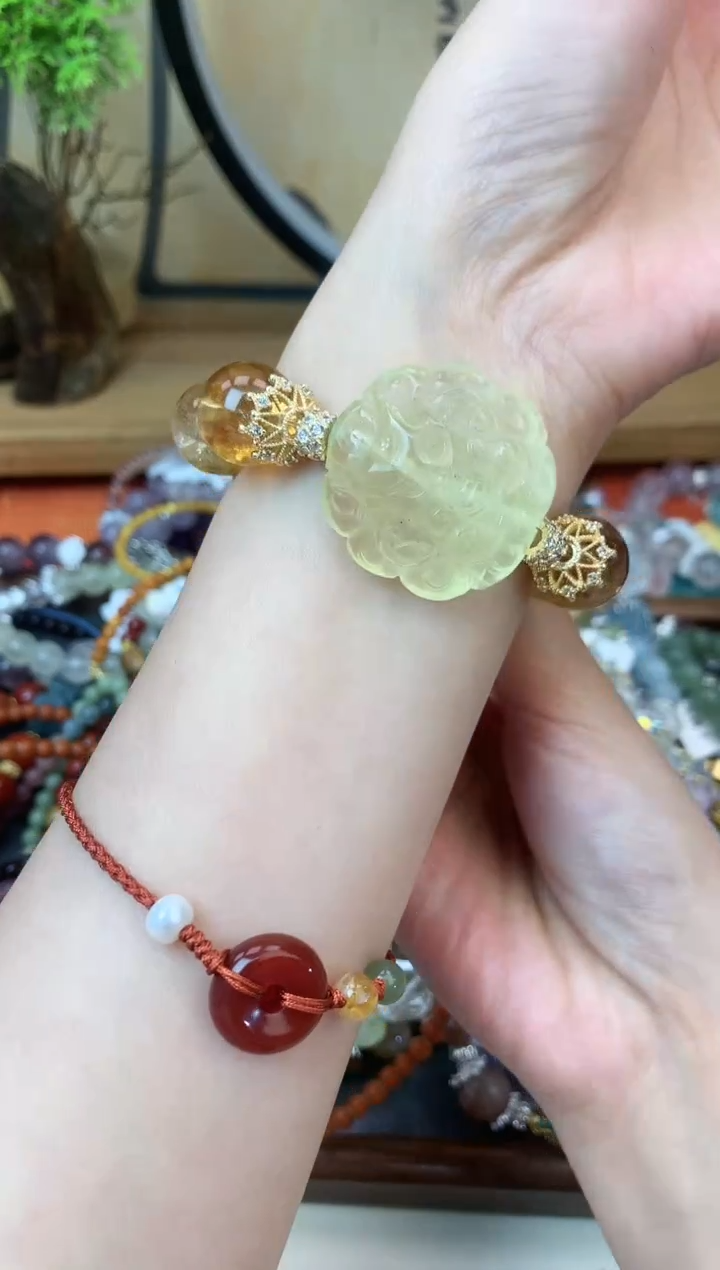 【闪购商品】黄晶手链未镶嵌351手串