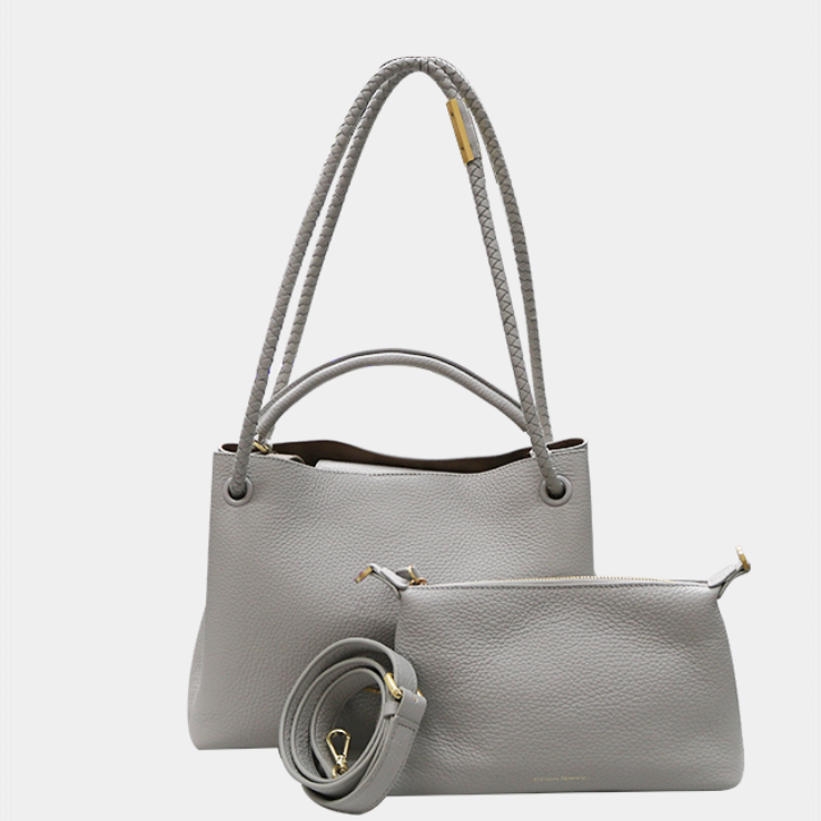 高品质时尚艾玛皮大号灰色单肩百搭女士轻奢简约真皮24C1313