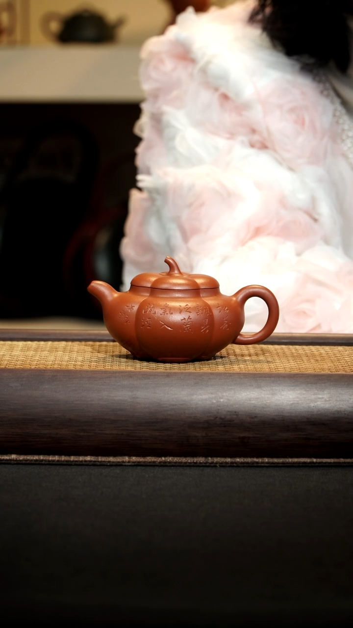 【闪购商品】紫砂茶壶柿子壶朱泥140cc