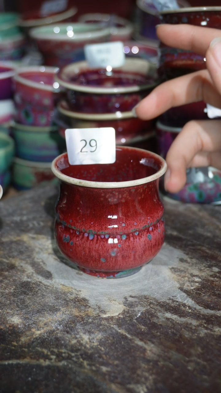摆件陶精品窑变钧瓷茶器