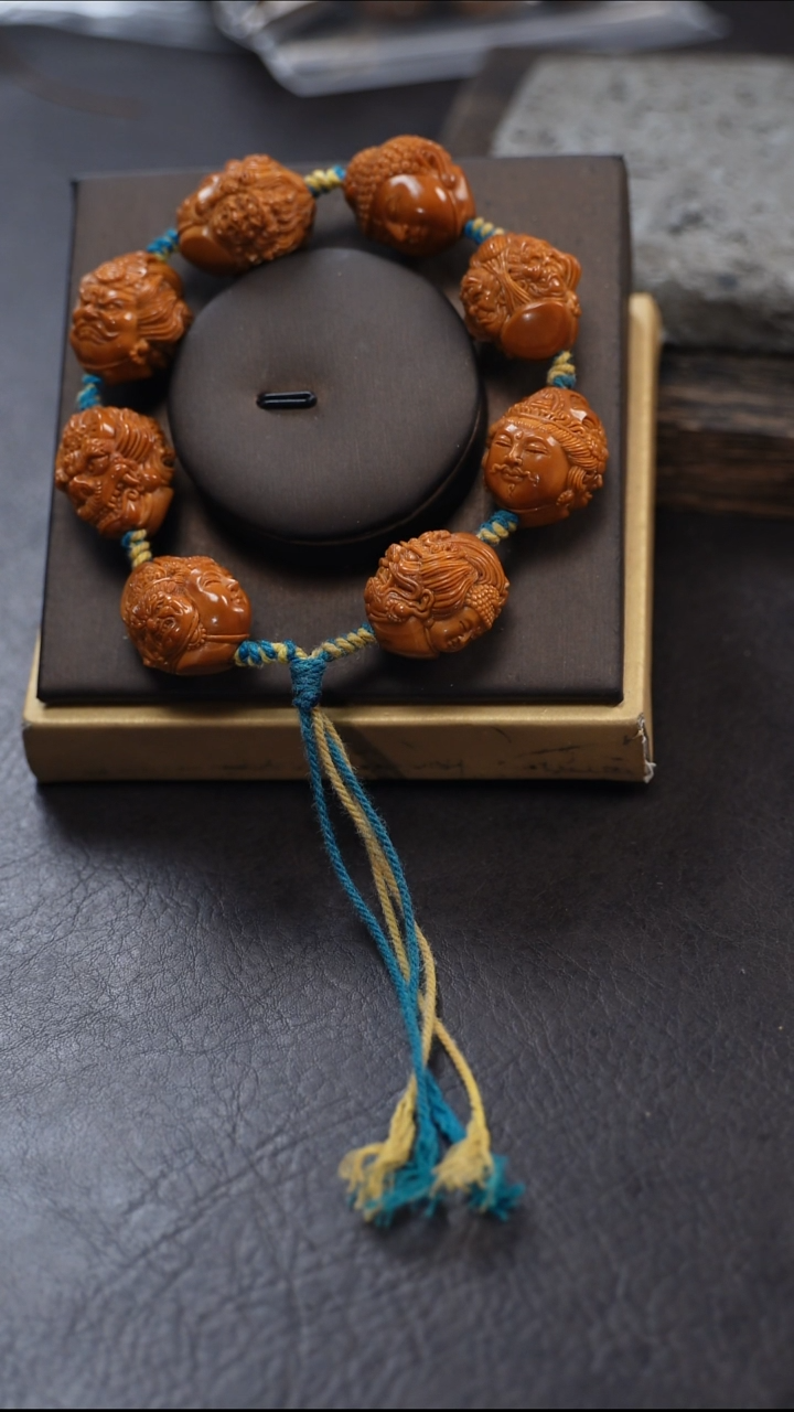 手串/手链橄榄核孤**妖九林核雕文玩作品