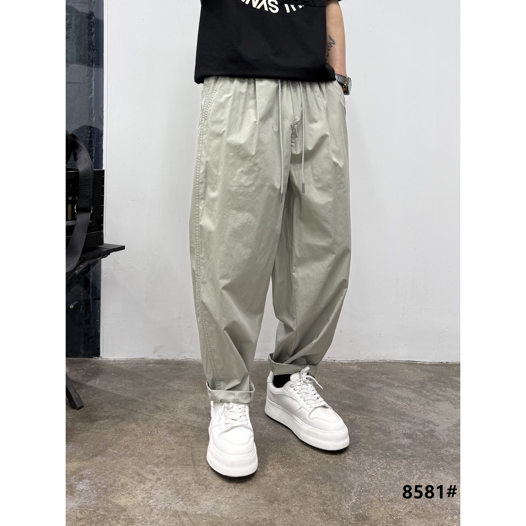 2025夏季新款纯色休闲裤8581简单休闲百搭日常男