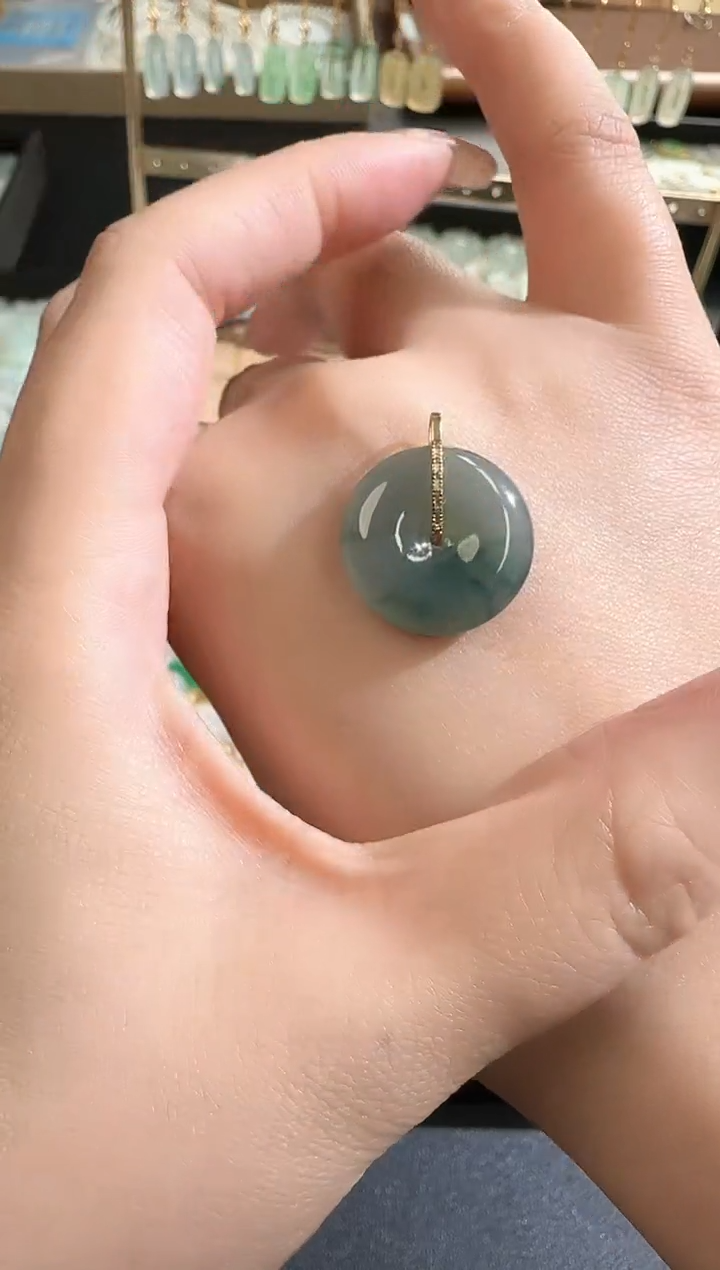 【闪购商品】翡翠颈饰18K金镶嵌250210197