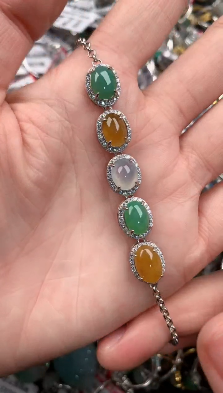 银S925镶嵌戒指翡翠7            1