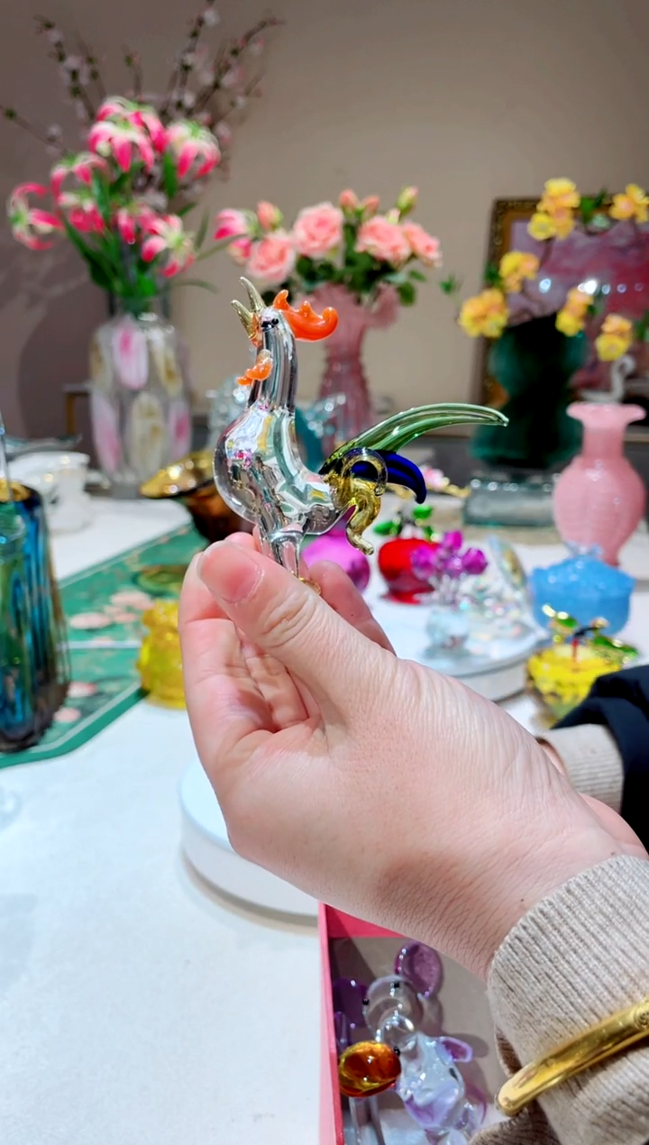 【闪购商品】琉璃手工艺品    五彩鸡