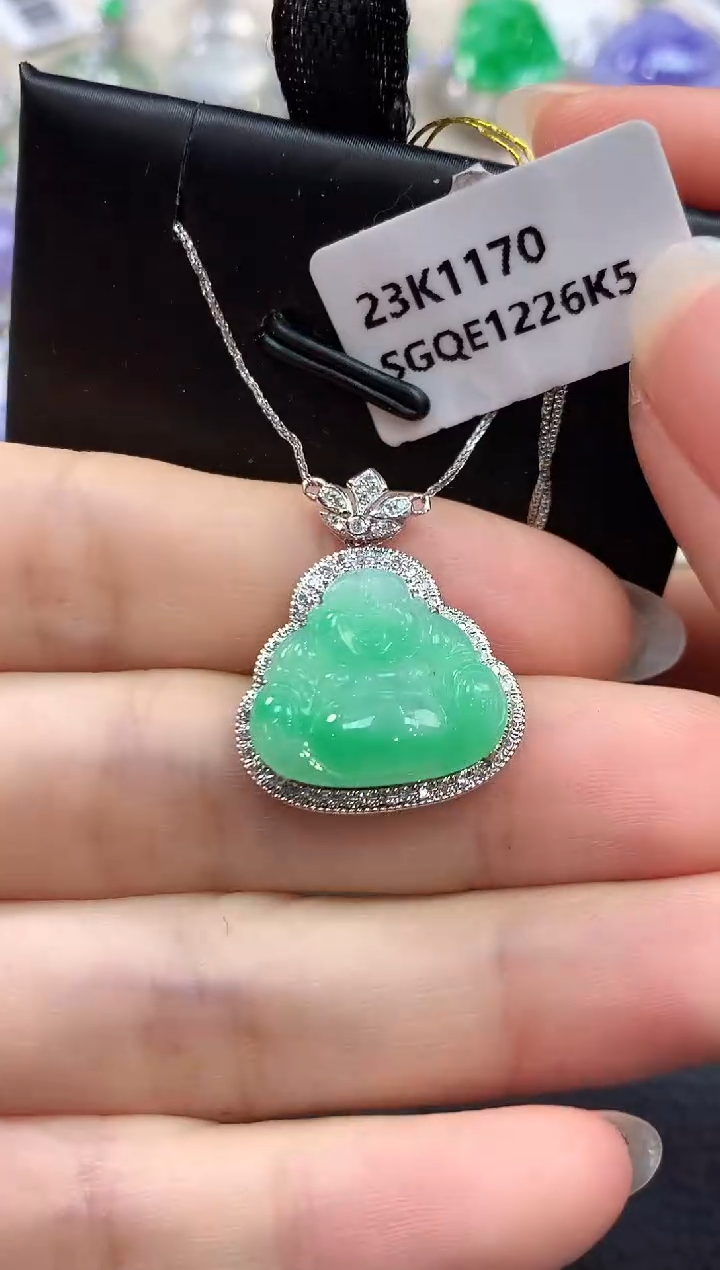 【闪购商品】翡翠颈饰18K金镶嵌g14     多样性一件发货
