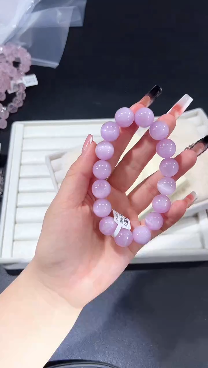 未镶嵌锂辉石手串68q多样性发其一【1条】默认微瑕