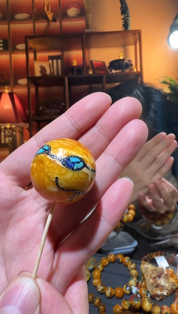 蜜蜡颈饰未镶嵌七*哥651天然蜜蜡珠宝奇石