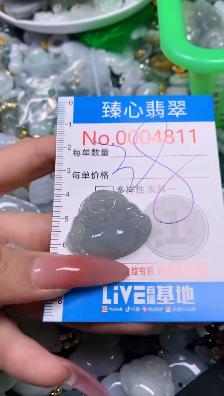 【闪购商品】翡翠颈饰未镶嵌含绳0004811