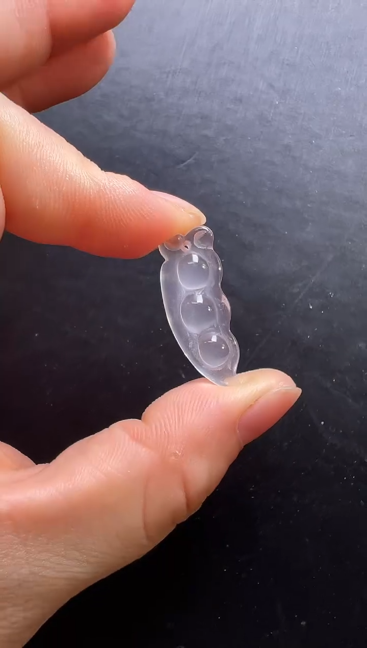 未镶嵌珠宝半成品水晶粉水晶四季豆      BB1634 
